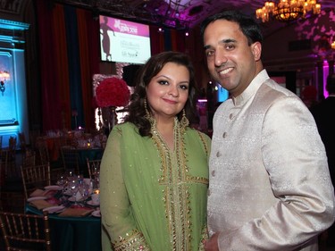 Dr. Maheen Ahmed and Shahab Khan were among the 300 attendees of the Bollywood-themed Canadian Tire Snowsuit Fund Gala held at the Fairmont Chateau Laurier on Saturday, November 12, 2016.
