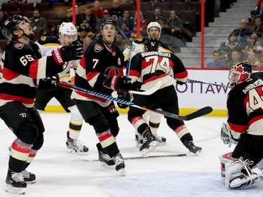during third-period action of the Ottawa Senators matchup against the Boston Bruins Thursday (Nov.4, 2016) at Canadian Tire Centre in Ottawa.