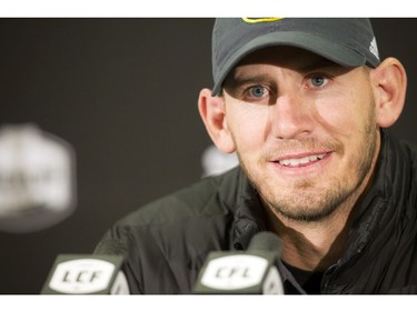 Edmonton Eskimos head coach Jason Maas spoke at a press conference at TD Place.