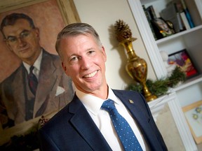 The dapper Hon. Andrew Brooke Leslie, a retired Canadian Forces lieutenant-general who stands in front of a portrait of his grandfather, Brooke Claxton, enjoyed a 35-year military career. “I miss those green polyester suits,” he jokes. “It was so easy to figure out what to wear in the morning.”