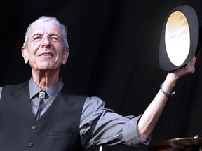 Leonard Cohen greets the public during the international Festival of Beincassim in 2008.