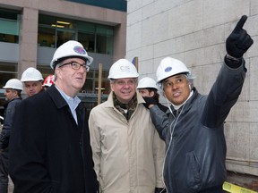 Roderick Lahey, CEO of Roderick Lahey Architecture Inc., Dr. Mark Kristmanson, CEO of the National Capital Commission, and David Choo, CEO and Founder of Ashcroft Homes, are excited to bring a new luxurious lifestyle to Sparks Street. (Rod Lahey not pictured)