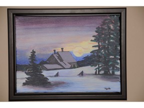 Nicole Parent's works will be featured at the Manotick Art Association's Art Show and Sale.
(Country's Winter Night, acrylic on canvas.)