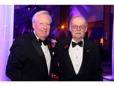 From left, Ottawa lawyer and gala co-chair Greg Kane with Dr. Michel ChrÈtien, after whom the ChrÈtien Researcher of the Year Award is named, at The Ottawa Hospital Gala held at The Westin Ottawa on Saturday, November 5, 2016, to celebrate excellence in medical research.
