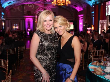 From left, Snowsuit Fund board members Krista Kealey, Ottawa International Airport Authority, and Andrea Gaunt, Export Development Canada, at the local charity's annual gala held at the Fairmont Chateau Laurier on Saturday, November 12, 2016.