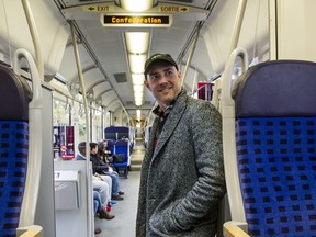 Julian Doucet, photographed on the O-Train Tuesday, November 1, 2016