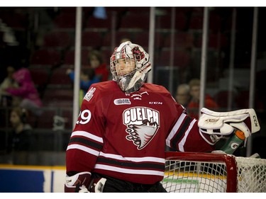 Guelph Storm goalie Liam Herbst picked up the win against his former team on Saturday.