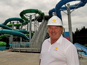 Quebec City entrepreneur Guy Drouin photographed in 2009 during the construction of Calypso Theme Waterpark.