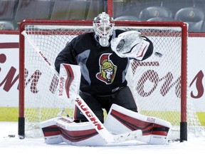 Andrew Hammond started last season as Senators backup goalie, but a hip injury ended his season and led to surgery.