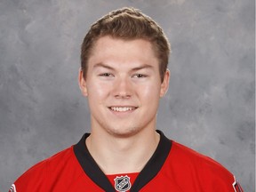 Curtis Lazar of the Ottawa Senators poses for his official headshot for the 2016-2017 season.