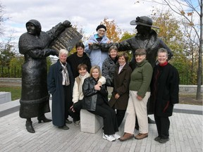 The Envisioning Group, Ottawa feminists who hope to celebrate the first female president of the U.S., were photographed at the Famous Five monument in 2003. Seated, from left, are Rose Mary Murphy and Karen Seabrooke. Standing are Fern Martin, Donna Johnson, Helen Levine, Jan Andrews, Simone Thibault, Kate Hughes and Shirley Judge (deceased).