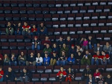 Plenty of empty seats at Canadian Tire Centre as the Ottawa Senators played the Carolina Hurricanes on Tuesday November 1, 2016.