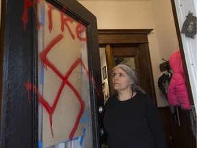 Anna Maranta woke up to find anti-Semitic graffiti on her front door in the Glebe Tuesday.