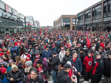 Redblacks fans filled the Aberdeen Square at Lansdowne Park as the Ottawa Redblacks celebrate their Grey Cup victory with a parade down Bank St and a celebration at Lansdowne Park.