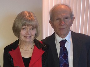 Merrill Gleddie, and Dave Rogers pictured at the funeral of Merrill’s father (Flight Lieutenant Clair Gleddie, a career fighter pilot in the Royal Canadian Air Force) in February 2014.