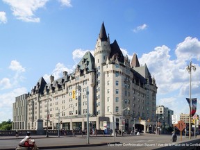 The Château Laurier is proposing a new addition to the landmark hotel.  It unveiled its redesigned plans at the Chateau Laurier, November 17, 2016.  Photo by Jean Levac