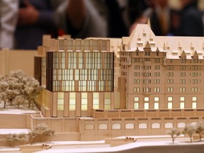 The Chateau Laurier in Ottawa is proposing a new addition to the landmark hotel. It unveiled its redesigned plans at the Chateau Laurier, November 17, 2016.