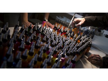 A large selection of ink was on sale Saturday at the Ottawa Gatineau Tattoo Expo.