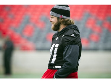 The Ottawa Redblacks had a walkthrough practice at TD Place stadium on Saturday, Nov. 19, 2016, a day before the East final against Edmonton.