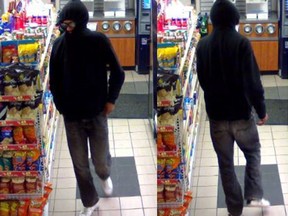 Suspect in a gas station robbery Oct. 22 on Woodroffe Avenue.