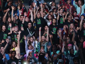 Over 16,000 students and educators gathered for We Day at Canadian Tire Centre in Ottawa Wednesday Nov 9, 2016.