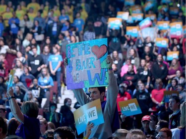 Over 16,000 students and educators gathered for We Day at Canadian Tire Centre in Ottawa Wednesday Nov 9, 2016.