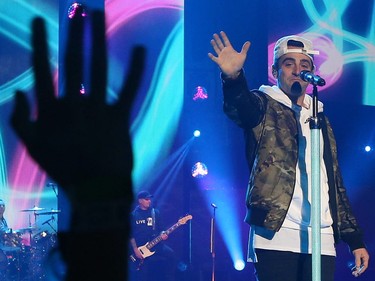 Over 16,000 students and educators gathered for We Day at Canadian Tire Centre in Ottawa Wednesday Nov 9, 2016. Performer Jacob Hoggard from the band Hedley attending We Day in Ottawa Wednesday.