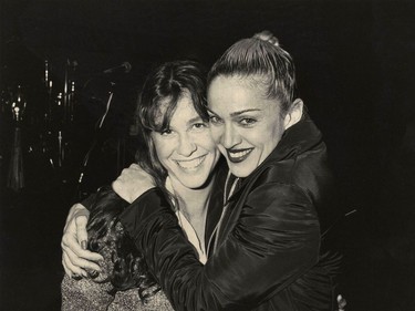 1996-97: Alanis Morissette with Madonna on the Jagged Little Pill tour. Madonna's Maverick Records released the album.