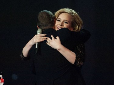 Adele picks up Best British album presented by George Michael 2012.