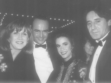 Alanis Morissette
October 1990 -- World Exchange Plaza Opening -- Mila Mulroney, Stephan Klovan, Morissette, MCA vice-president John Alexander. /PC
