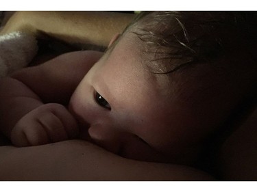 Alanis Morissette's baby girl, Onyx Solace Morissette-Treadway, born June 23, 2016.