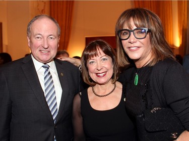 Conservative justice critic Rob Nicholson (and a member of Brian Mulroney's government in the 1980s), Arlene Nicholson and Mila Mulroney at the Embassy of France on Tuesday, December 6, 2016, for Brian Mulroney's induction into the French Legion of Honour.