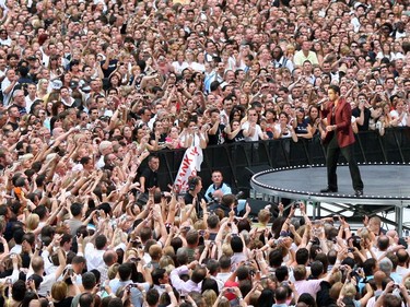 (FILES) This file photo taken on June 09, 2007 shows British pop singer George Michael performing during his 25 Live concert at the Wembley Stadium in London. George Michael died aged 53, according to his publicist on December 25, 2016.