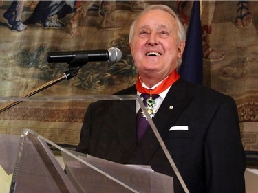 Former prime minister Brian Mulroney was presented with the insignia of Commander of the National Order of the Legion of Honour -- the highest decoration in France -- at the Embassy of France on Tuesday, December 6, 2016.