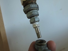 This simple fitting threads onto any garden hose tap, allowing air to be pumped into water supply pipes for draining them.
