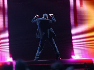 George Michael performs at New York City's Madison Square Garden.
