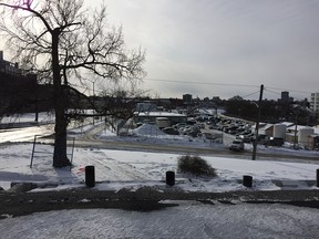 The approximate site for the proposed new Ottawa Public Library, on Wellington Street at the intersection of Albert and Commissioner streets.