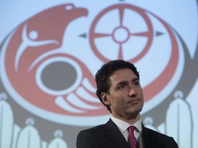 Prime Minister Justin Trudeau listens to speakers at the AFN Special Chiefs assembly in Gatineau this past week.