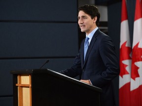 Prime Minister Justin Trudeau holds a press conference in Ottawa on Dec. 12. Mark Sutcliffe writes the Liberals dodging cash-for-access questions shows their arrogance.