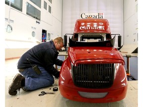 - NRC's Instrumentation technologist, William Render, replaces one of 192 sensors on a model truck inside the wind tunnel before testing. The media got a sneak peek inside the National Research Council's wind tunnel Friday (Dec 9, 2016), where testing is happening on a 30 per cent-scale, model transport truck to improve aerodynamic drag and fuel consumption.