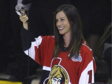Ottawa native Alanis Morissette sang the national anthems for  game four of the Stanley Cup Final between the Ottawa Senators and Anaheim Ducks