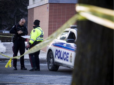 Ottawa police were on the scene of the city's 22nd homicide of 2016 on Sunday, December 11, 2016. A young man was fatally stabbed in the strip mall at the corner of Meadowlands Drive and Prince of Wales Drive.