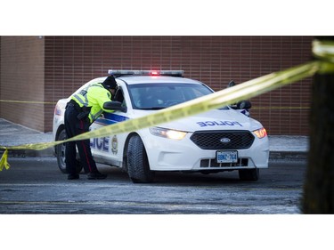 Ottawa police were on the scene of the city's 22nd homicide of 2016 on Sunday, December 11, 2016. A young man was fatally stabbed in the strip mall at the corner of Meadowlands Drive and Prince of Wales Drive.