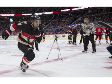 Jean-Gabriel Pageau competes in the fastest skater event.