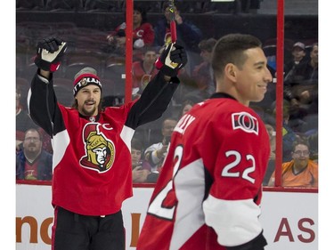 Erik Karlsson celebrates.