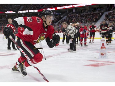 Ryan Dzingel competes in the fastest skater event.