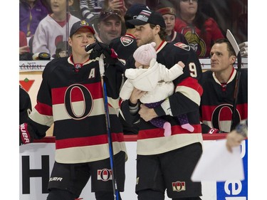 Bobby Ryan takes his daughter, Riley Ann, for a skate.