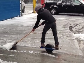 How do you shovel snow?
