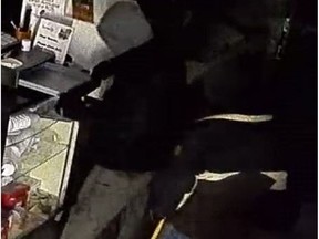 Security cam footage of suspects in a bowling alley break-in