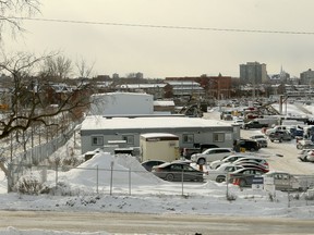 The approximate site for the proposed new Ottawa Public Library, at the intersection of Albert and Commissioner streets.